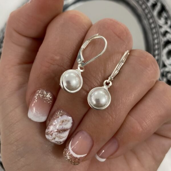 a argollas brisura perla redonda